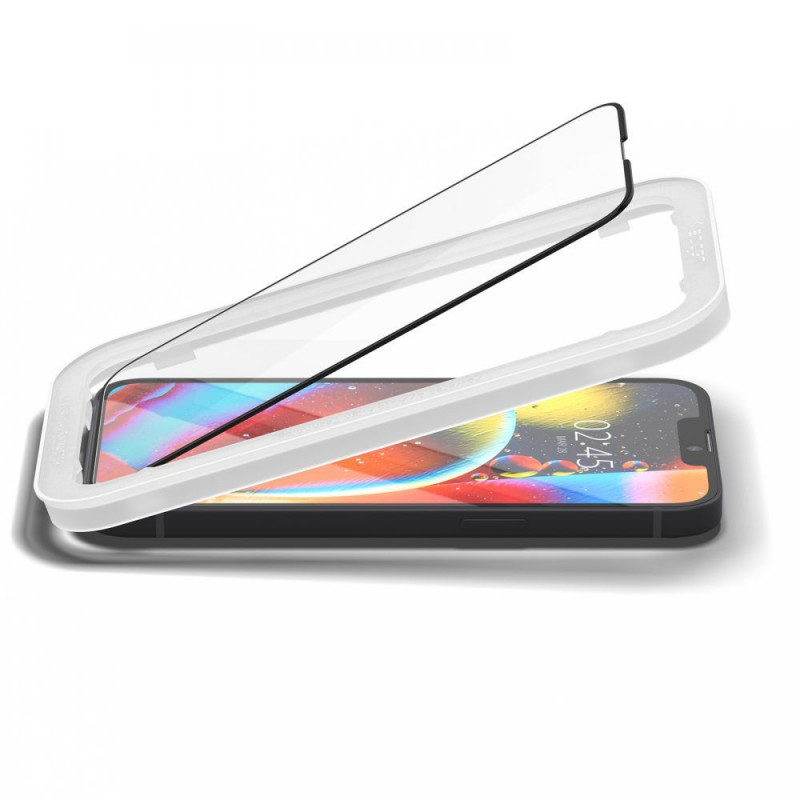 Vetro temperato Spigen ALM Glass FC per Apple iPhone 13 / 13 Pro / 14, nero