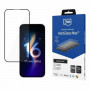 Vetro temperato 3MK HardGlass Max per Apple iPhone 16 Plus, nero