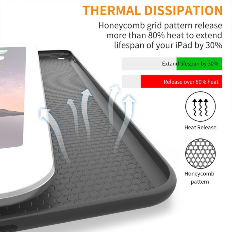 Custodia Tech-Protect Smartcase THP770BLK per Apple iPad 9.7 (2017/2018, 5ª/6ª gen), nera