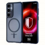Custodia 3MK Satin Armor MagCase per Samsung Galaxy S25+, MagSafe, trasparente, policarbonato