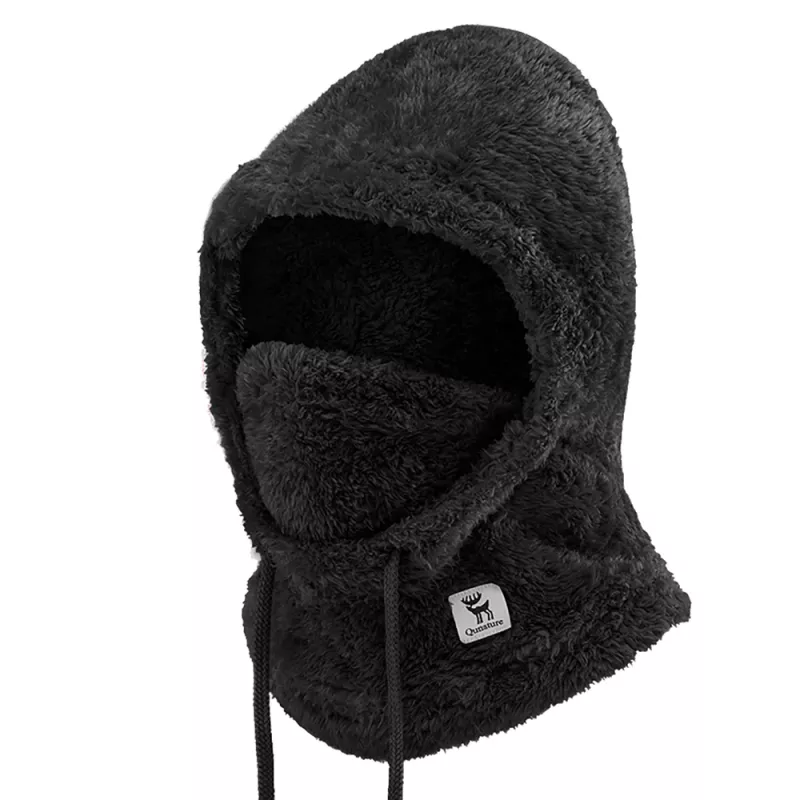 Passamontagna da sci Qunature Arctic Velvet, taglia M, nero