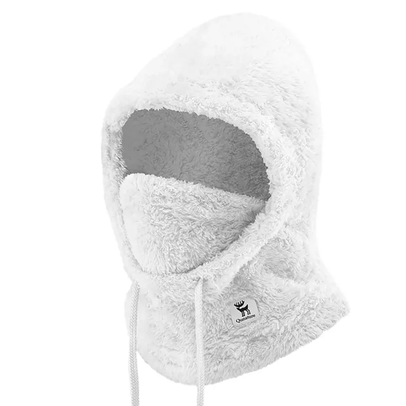 Passamontagna da sci Qunature Arctic Velvet, taglia M, bianco