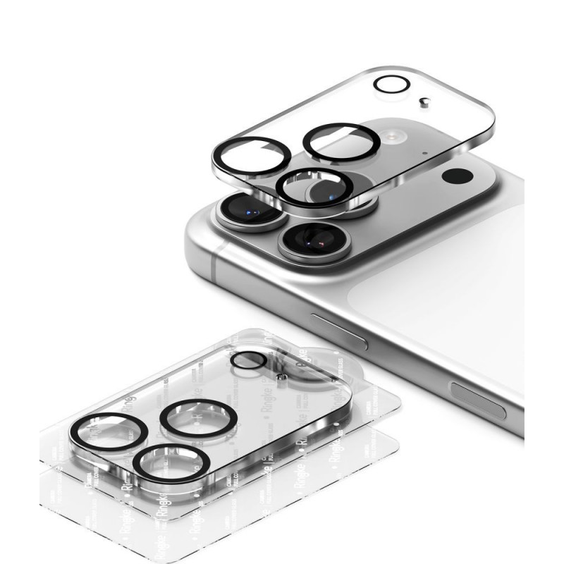 Protezione per lenti fotocamera Ringke Camera Full Cover per Apple iPhone 18 Pro Max, vetro temperato 9H, nero (2 pz)