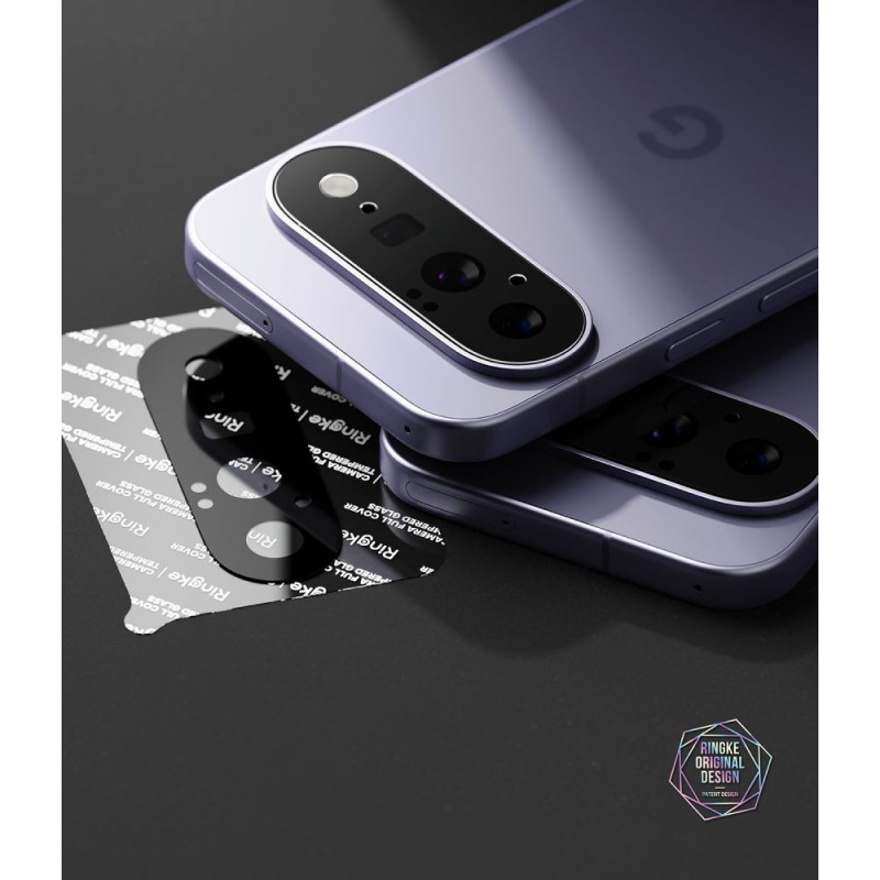 Protezione per lenti fotocamera Ringke Camera Full Cover per Google Pixel 11, vetro temperato 9H, nero (2 pz)