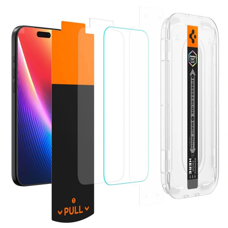 Spigen Glas.tR EZ Fit HD AGL10097 Protezione schermo per Apple iPhone 17 Pro, trasparente