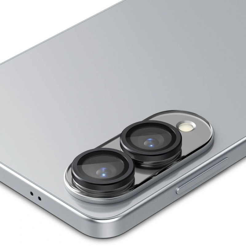 Spigen Optik Pro Glas.tR EZ Fit AGL09413 Protezione per fotocamera per Samsung Galaxy S25 Edge, nero (2 pz)