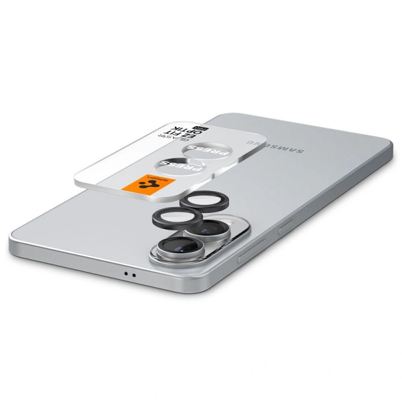 Spigen Optik Pro Glas.tR EZ Fit AGL09413 Protezione per fotocamera per Samsung Galaxy S25 Edge, nero (2 pz)