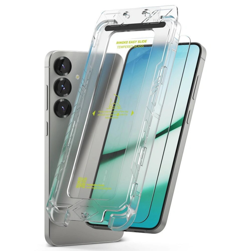 Vetro temperato Ringke Easy Slide per Samsung Galaxy S24 / S25, trasparente (2 pz)