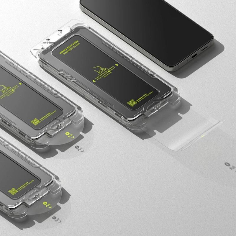 Vetro temperato Ringke Easy Slide per Samsung Galaxy S24 / S25, trasparente (2 pz)