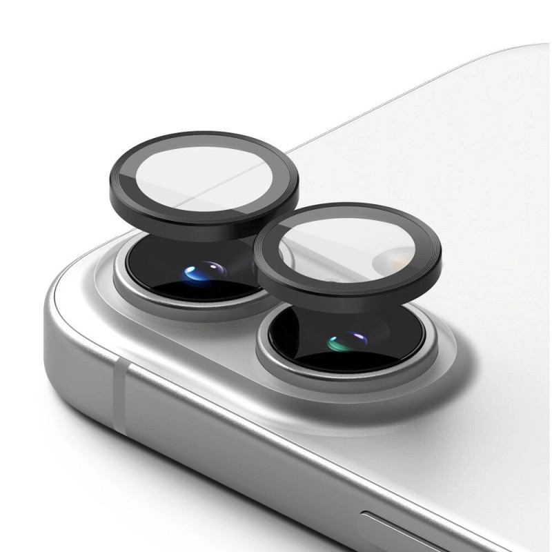 Protezione per fotocamera Ringke per Apple iPhone 16 / 16 Plus, nera (2 pz)