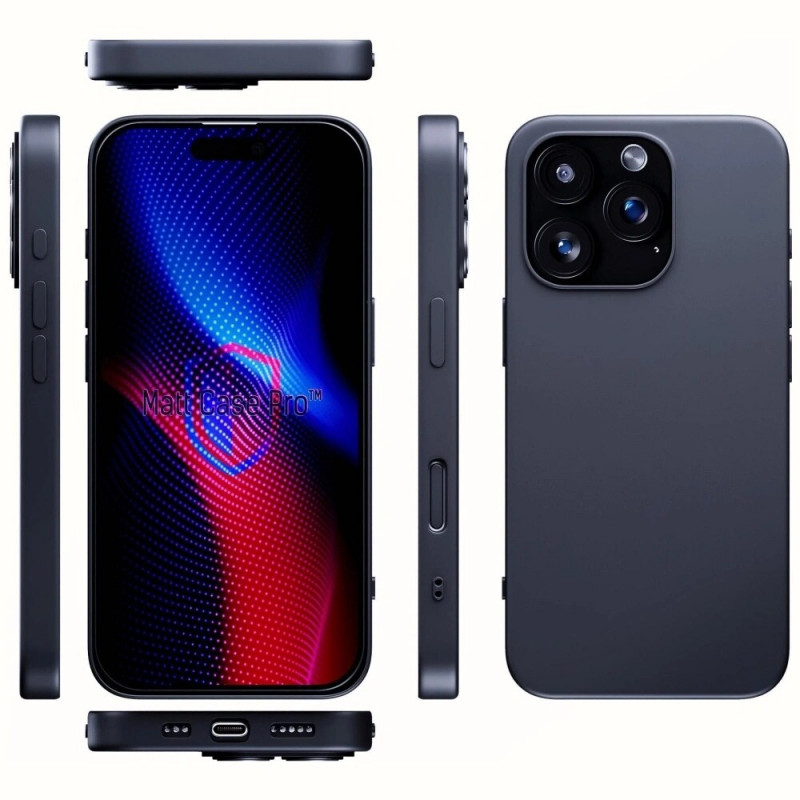 Custodia 3MK Matt Case Pro per Apple iPhone 16 Pro, nera