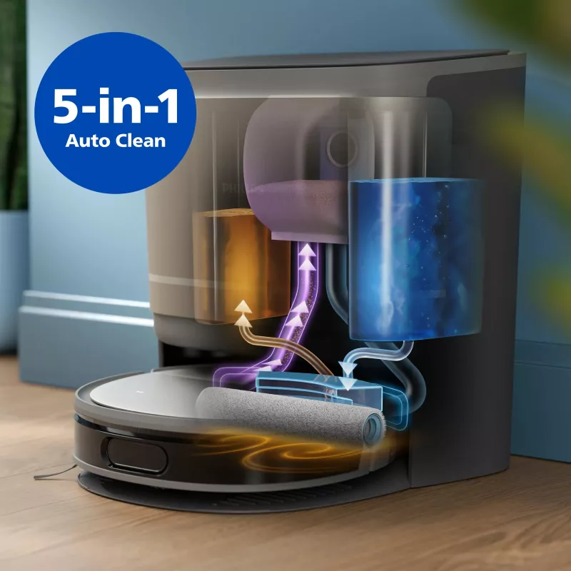 Robot aspirapolvere Philips HomeRun 9000 Series XU9100/10 Aqua, nero