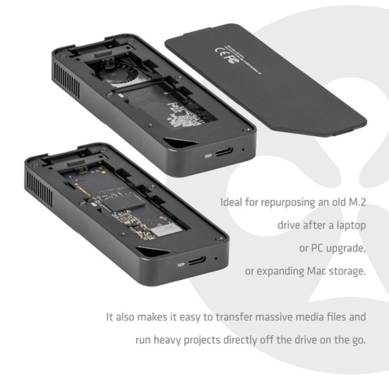 Custodia per SSD M.2 NVMe Club3D CAC-2510 con ventola, USB4