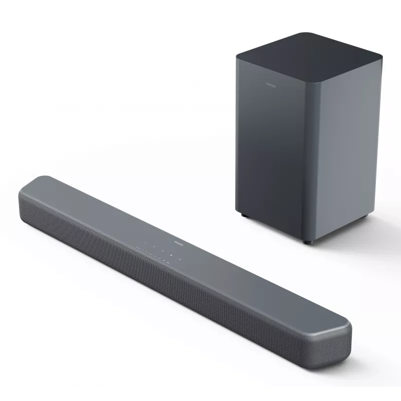 Philips TAB5601/10 soundbar 2.1 con subwoofer wireless, nera