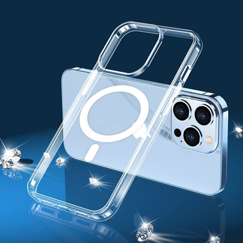 Custodia Tech-Protect Magmat MagSafe THP914CL per Apple iPhone 13 mini, trasparente