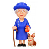 Minix Queen Elizabeth - Statuina da collezione Queen Elizabeth II con Corgi