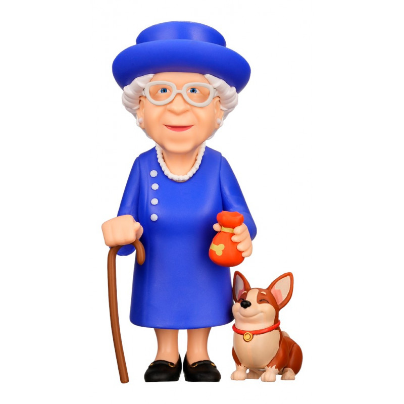 Minix Queen Elizabeth - Statuina da collezione Queen Elizabeth II con Corgi