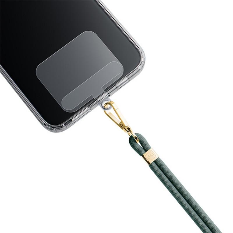 Laccetto per telefono 3MK EasyClip, verde scuro / oro