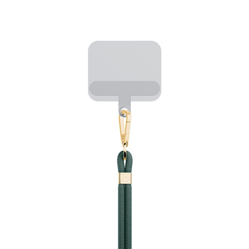 Laccetto per telefono 3MK EasyClip, verde scuro / oro