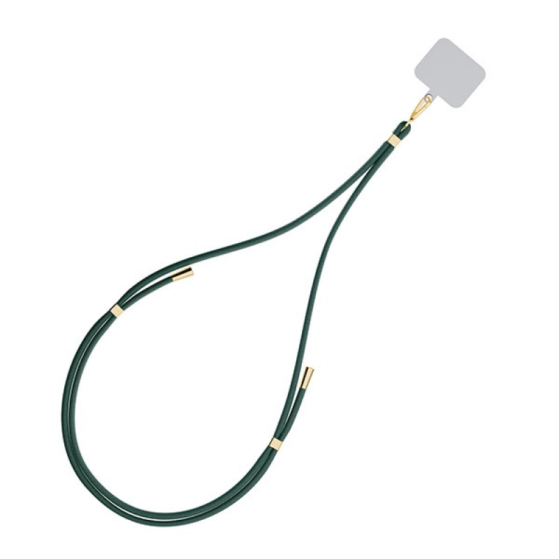 Laccetto per telefono 3MK EasyClip, verde scuro / oro