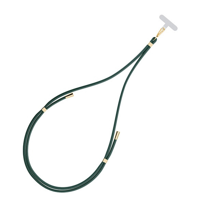 Laccetto per telefono 3MK EasyClip, verde scuro / oro