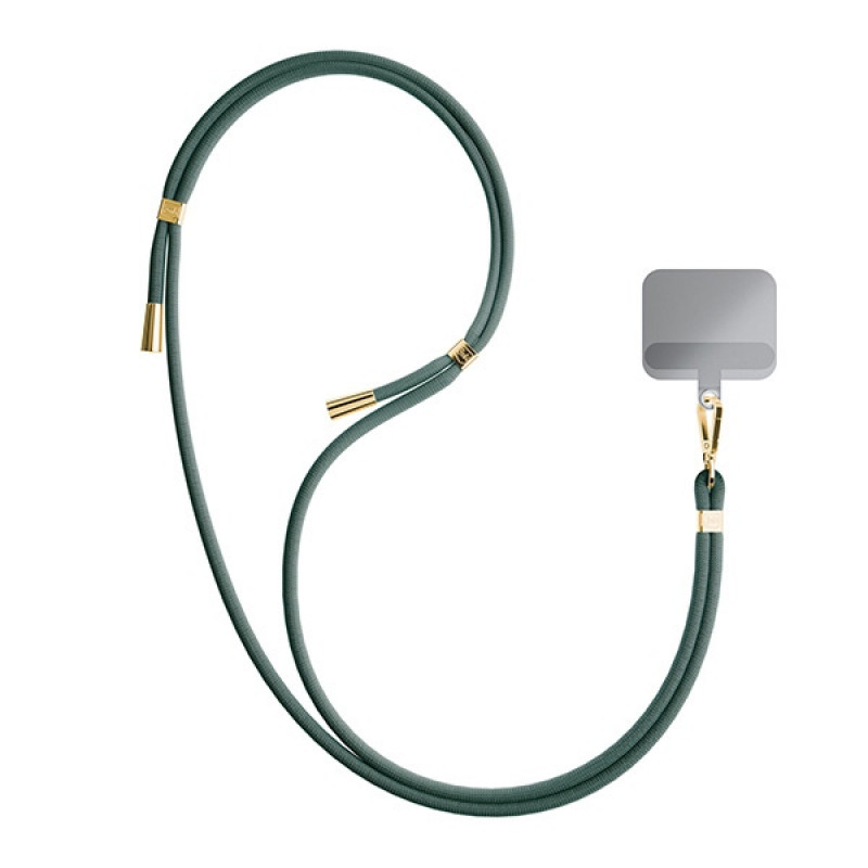 Laccetto per telefono 3MK EasyClip, verde scuro / oro