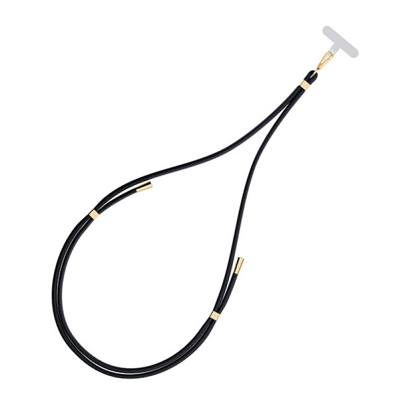 Cordino per telefono 3MK EasyClip, nero / oro
