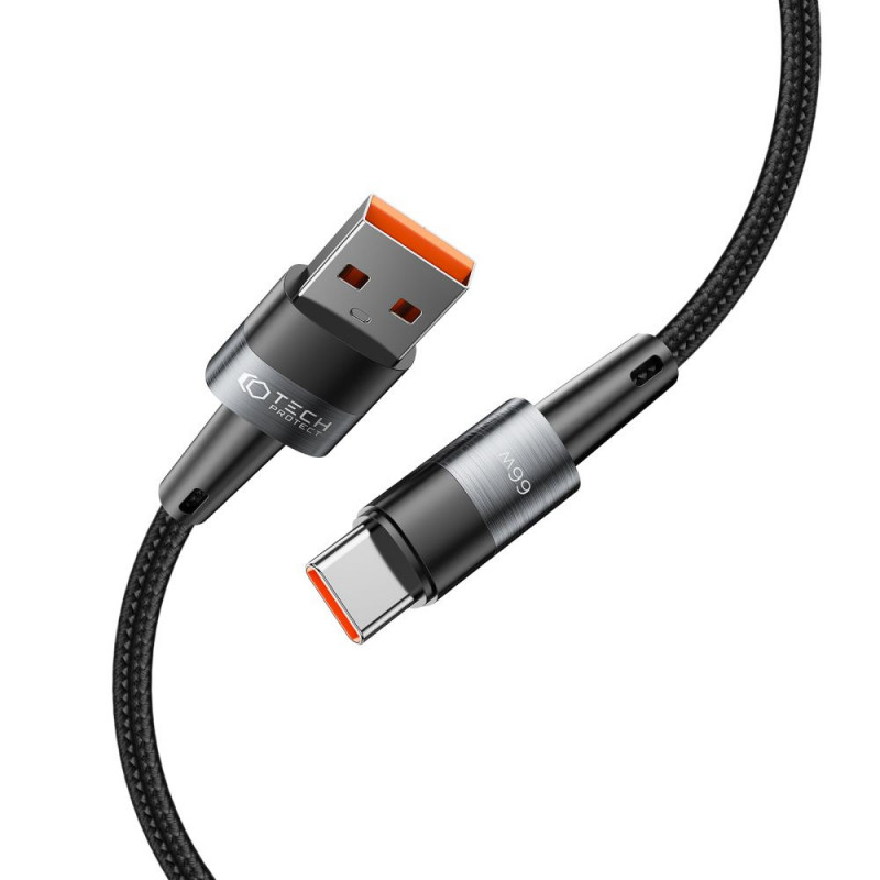 Cavo Tech-Protect UltraBoost USB-A/USB-C 66W 6A 100 cm, grigio