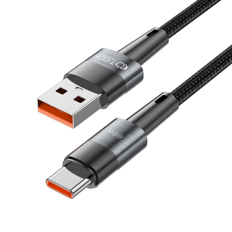 Cavo Tech-Protect UltraBoost USB-A/USB-C 66W 6A 100 cm, grigio