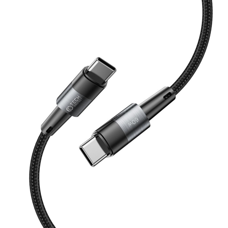 Cavo Tech-Protect UltraBoost USB-C/USB-C PD 60W 3A 100 cm, grigio