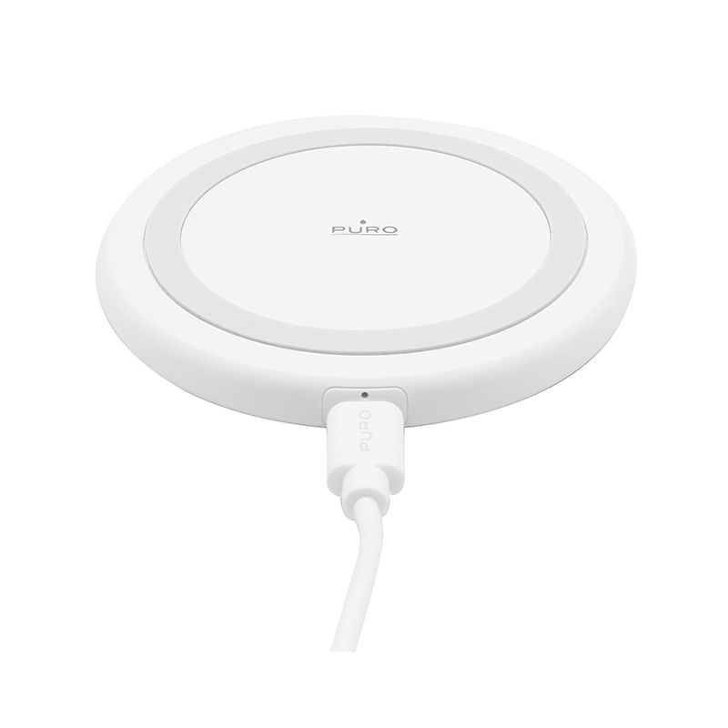 Stazione di ricarica wireless Qi PURO 10W, bianca
