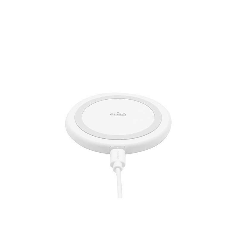 Stazione di ricarica wireless Qi PURO 10W, bianca
