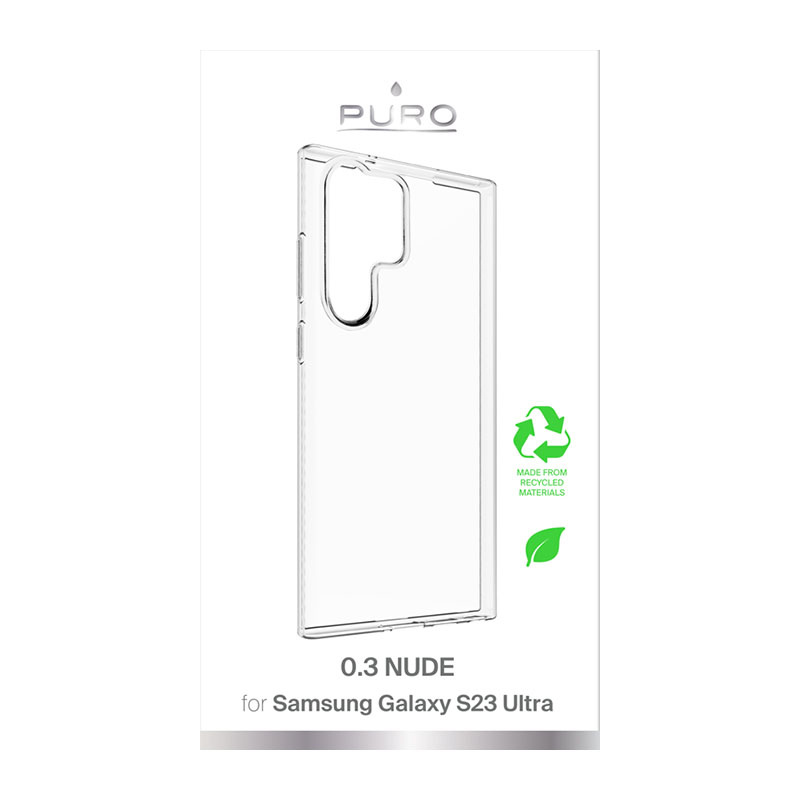 Custodia PURO 0.3 Nude per Samsung Galaxy S23 Ultra, trasparente