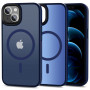 Custodia MagSafe Tech-Protect MagMat per Apple iPhone 13, blu navy opaco