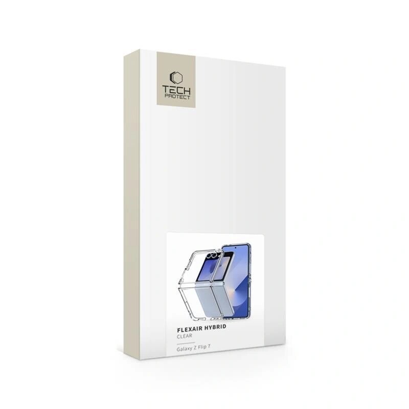 Custodia Tech-Protect Flexair Hybrid THP4318 per Samsung Galaxy Z Flip 7, trasparente
