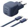 Caricabatterie Belkin BoostCharge 30 W USB-C PD con PPS e cavo USB-C da 2 m (WCA008KQ2MBL-B6)