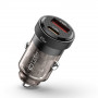 Caricabatterie da auto Tech-Protect CC45W a 2 porte, USB-C PD 45W, USB-A QC 3.0, nero