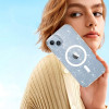 Custodia Tech-Protect Flexair Hybrid MagSafe per Apple iPhone 13 / 14, glitter