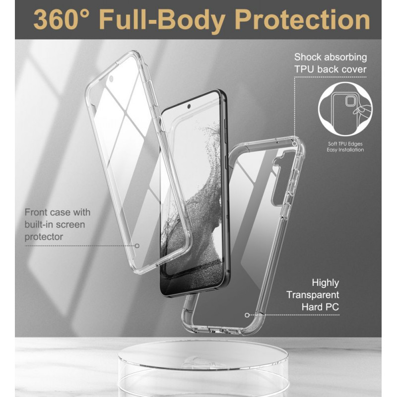 Custodia Tech-Protect Kevlar per Samsung Galaxy S23+, trasparente