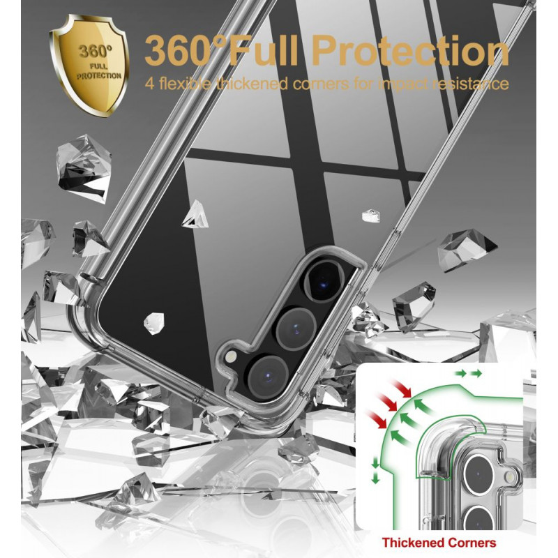Custodia Tech-Protect Kevlar per Samsung Galaxy S23+, trasparente