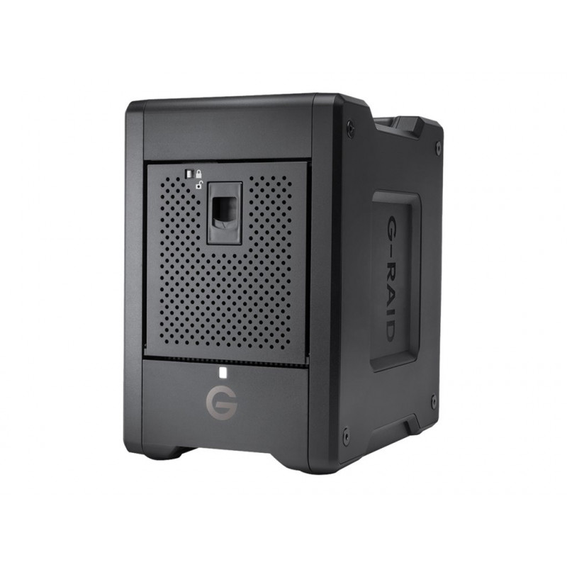 SanDisk Professional G-RAID SHUTTLE 4 array di dischi rigidi, 24 TB, 4 vani, HDD 6 TB x 4, Thunderbolt 3, USB 3.2 Gen 2