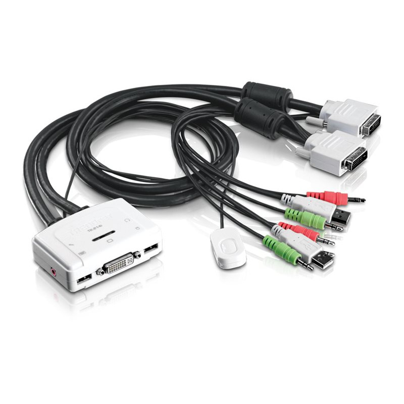 Switch KVM/audio TRENDnet TK-214i, 2 x KVM/audio