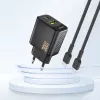 Caricatore da parete Dudao A27TEU PD 30W GaN, USB-A + USB-C, nero