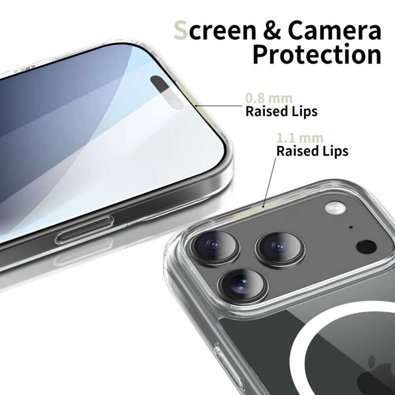 Custodia Tech-Protect Flexair Hybrid MagSafe per Apple iPhone 17 Pro, trasparente