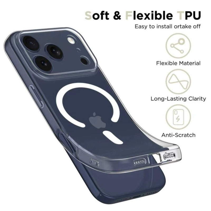Custodia Tech-Protect FlexAir MagSafe THP4599 per Apple iPhone 17 Pro, trasparente