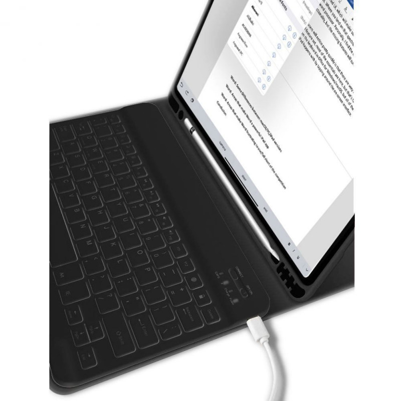 Custodia con tastiera Tech-Protect SC Pen + Keyboard per Apple iPad 10.9 (2022) / iPad 11 (2025), nera