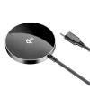 Caricatore wireless magnetico Acefast E24 Qi2 15W con cavo USB-C da 1,2 m, nero