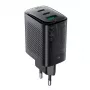 Caricatore da parete Acefast A108 GaN PD 67W, 2x USB-C, 1x USB-A, nero