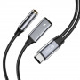 Adattatore Tech-Protect Ultraboost da USB-C a USB-C e mini jack 3,5 mm, 60W, nero