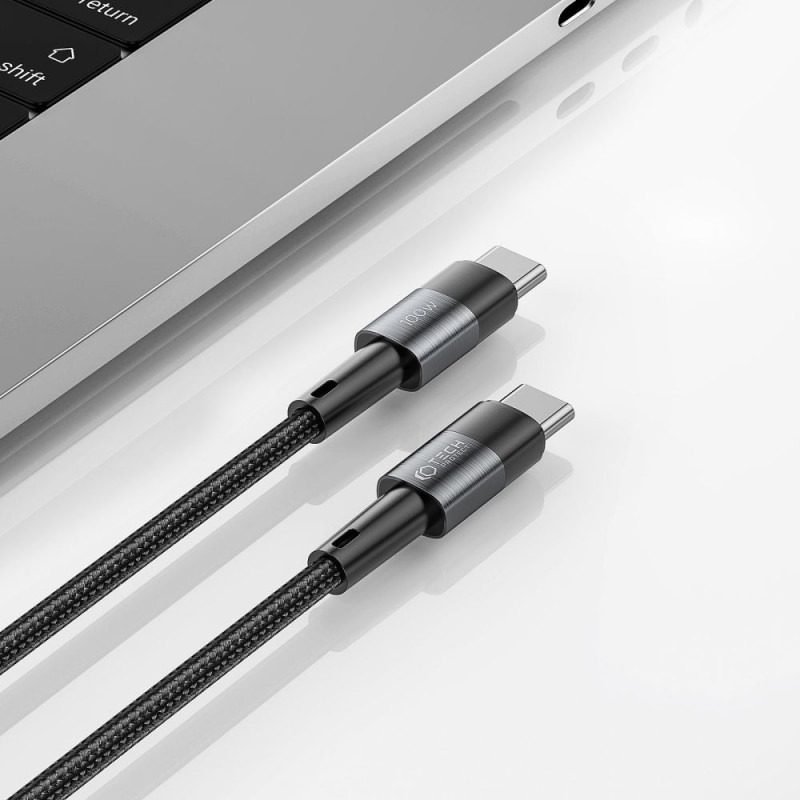 Cavo USB-C PD Tech-Protect Ultraboost, 100W, 5A, 25 cm, grigio